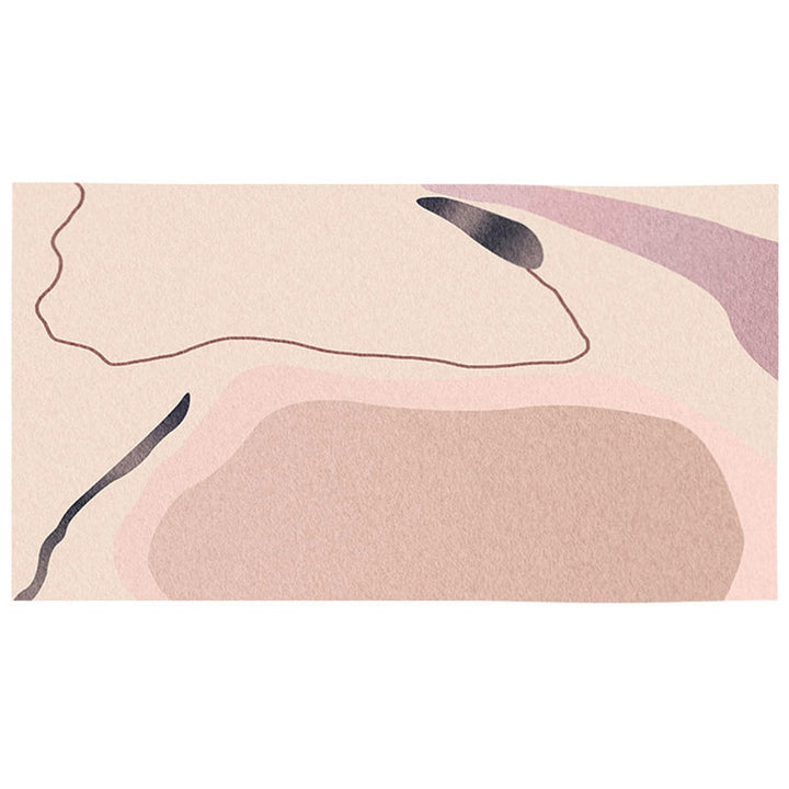 BowLift | Multicolored Hand-Printed Rug Polypropylene Relaxation Area Rug Non-Slip Back Washable Indoor Rug for the Living Room