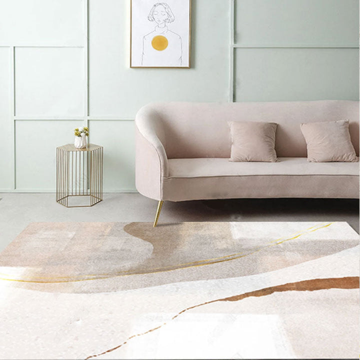 BowLift | Scandinavian abstract printed rug multicolored polypropylene rug for indoors non-slip underside pet-friendly area rug for the living room