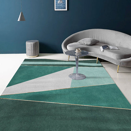 BowLift | New Geometrically Printed Carpet Multicolored Polypropylene Area Rug With Non-Slip Backing Pet-Friendly Rug For Living Room