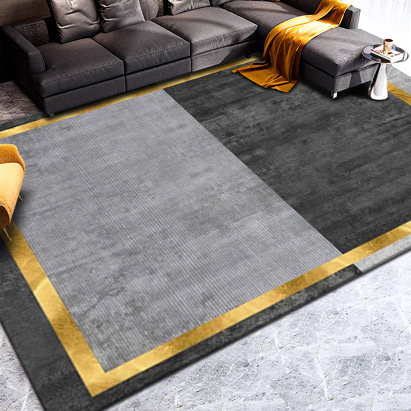 BowLift | Simple geometric printed rug multicolored cotton blend area rug non-slip backing pet-friendly indoor rug for the living room