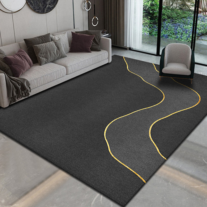 BowLift | Simple geometric printed rug multicolored cotton blend area rug non-slip backing pet-friendly indoor rug for the living room