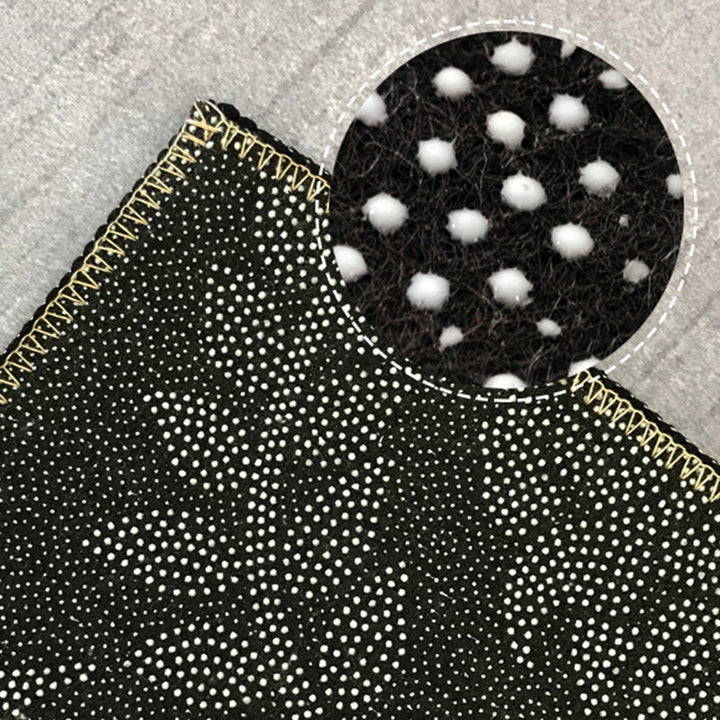 BowLift | Nordic Geometric Printed Rug Black Cotton Blend Area Rug Non-slip Pet Friendly Easy Care Indoor Runner for the Living Room