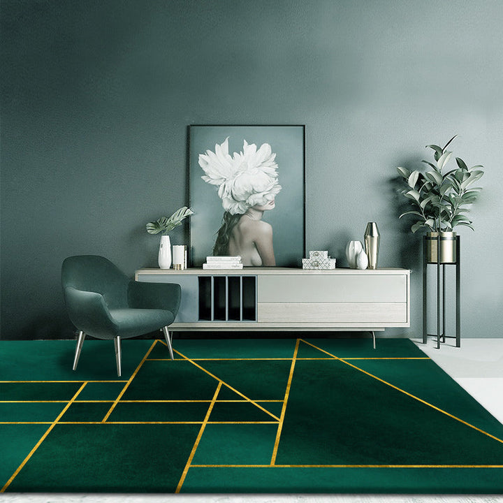 BowLift | Multicolor Geometric Printed Rug Cotton Blend New Area Rug Non-Slip Backing Pet-Friendly Indoor Rug for the Living Room
