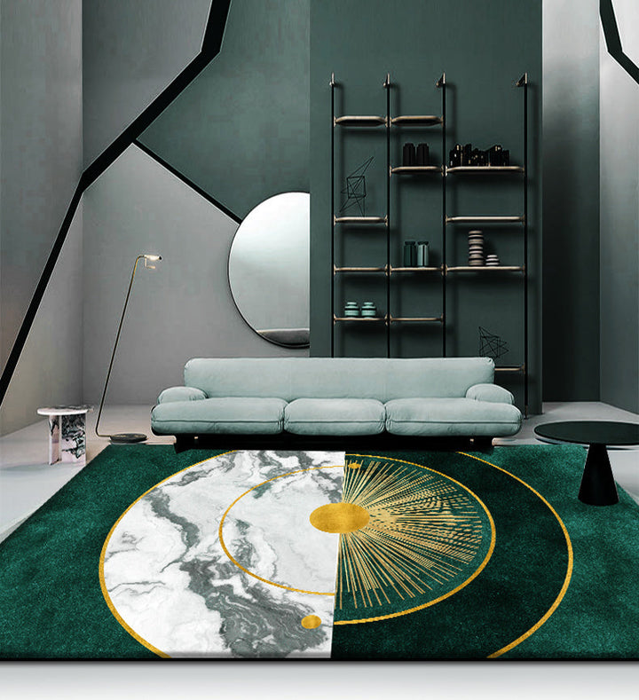 BowLift | Multicolor Geometric Printed Rug Cotton Blend New Area Rug Non-Slip Backing Pet-Friendly Indoor Rug for the Living Room