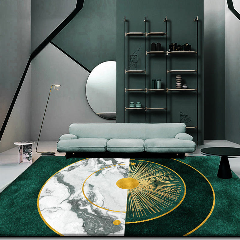 BowLift | Multicolor Geometric Printed Rug Cotton Blend New Area Rug Non-Slip Backing Pet-Friendly Indoor Rug for the Living Room
