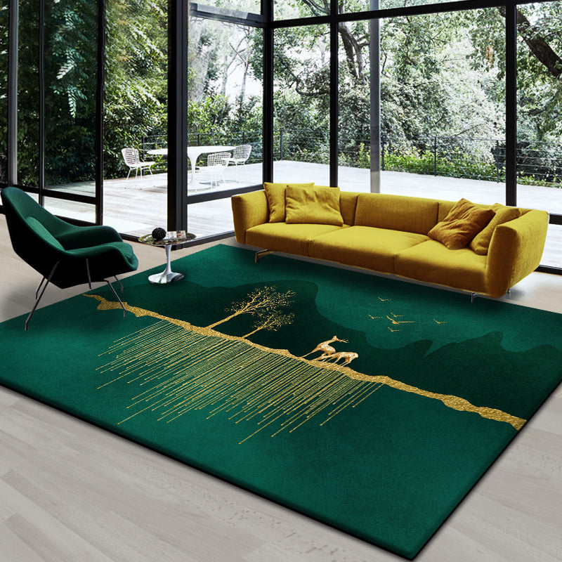 BowLift | Multicolor Geometric Printed Rug Cotton Blend New Area Rug Non-Slip Backing Pet-Friendly Indoor Rug for the Living Room