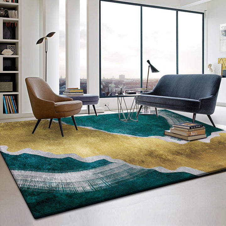 BowLift | Multicolor Geometric Printed Rug Cotton Blend New Area Rug Non-Slip Backing Pet-Friendly Indoor Rug for the Living Room