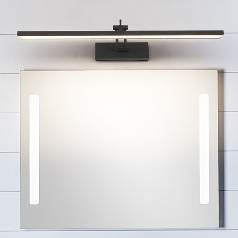 BowLift | Minimalistic LED Bathroom Light Linear Rotatable Vanity Wall Lamp with Acrylic Shade