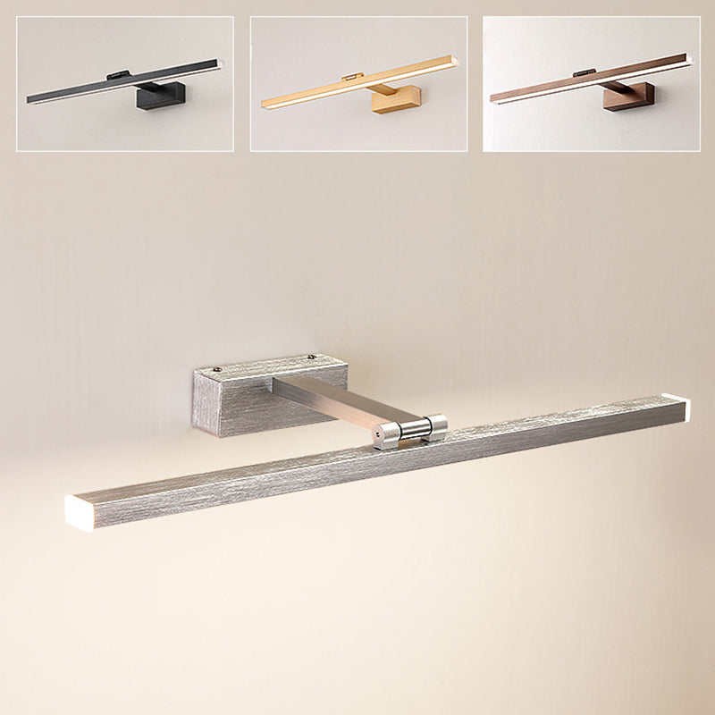 BowLift | Metallic linear makeup mirror lights Simplicity LED adjustable wall light lighting for the bathroom