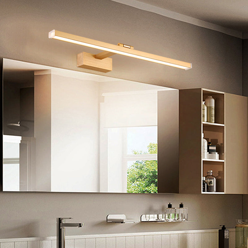 BowLift | Metallic linear makeup mirror lights Simplicity LED adjustable wall light lighting for the bathroom