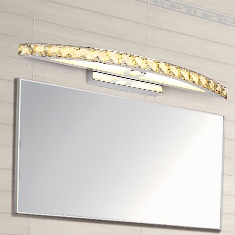 BowLift | Crystal Arch Wall Light Sconces Modernist LED Vanity Light Fixture for Bathroom