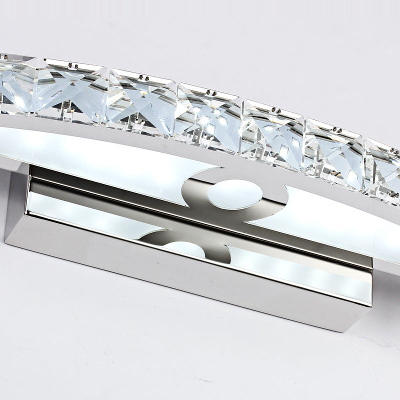 BowLift | Crystal Arch Wall Light Sconces Modernist LED Vanity Light Fixture for Bathroom