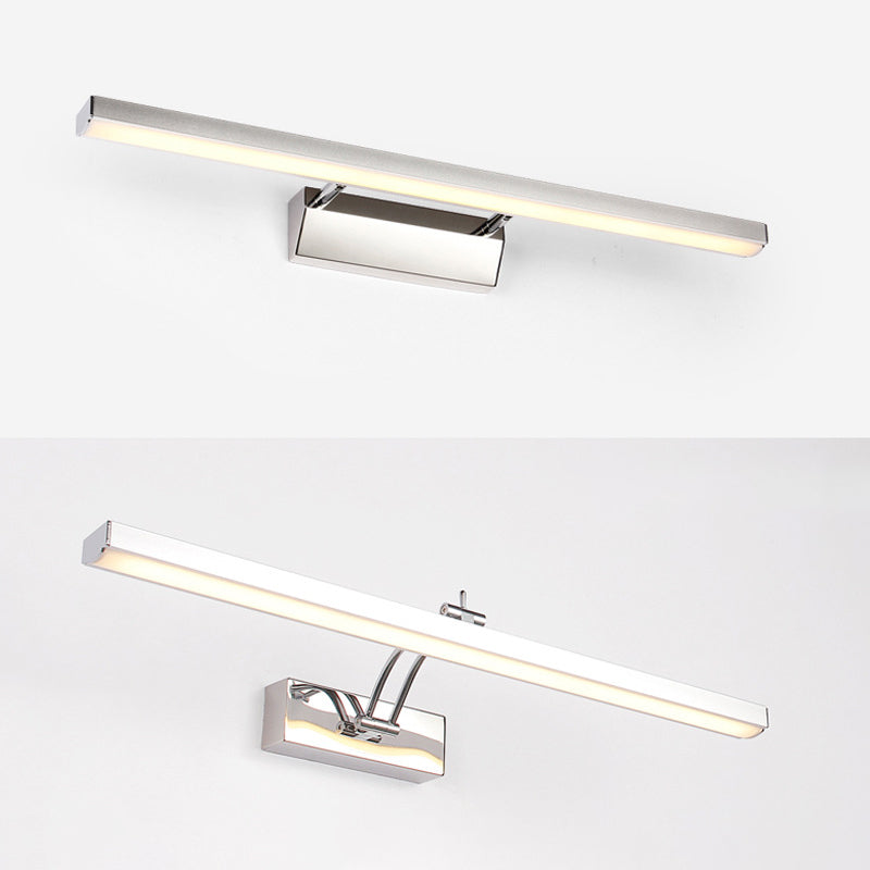BowLift | Stainless Steel Stick Vanity Light Contemporary White LED Wall Lighting