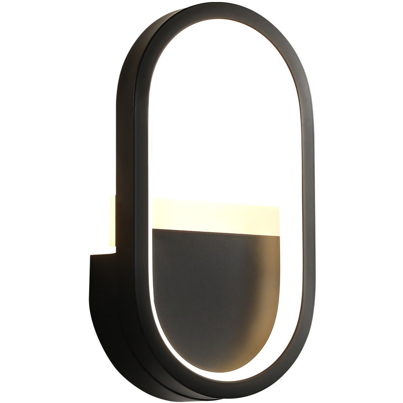 BowLift | Metallic elliptical LED wall lamp Minimalist wall lights lighting fixture for bedroom