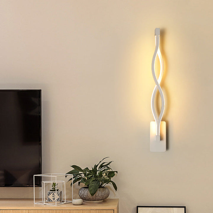 BowLift | White geometrically shaped wall lamp simplicity LED metal wall lamp wall light for staircase