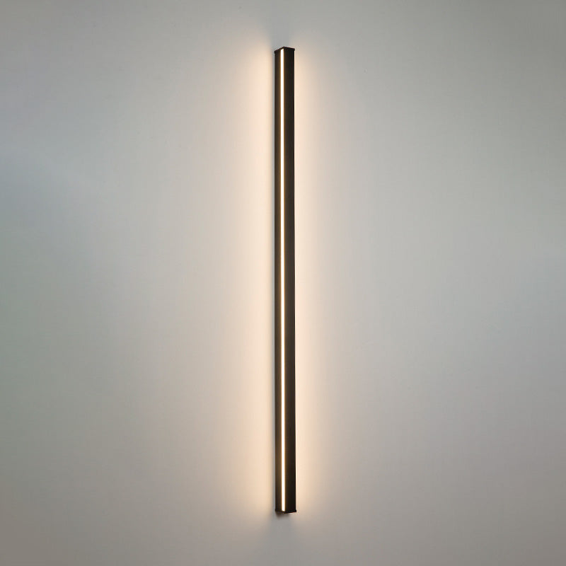 BowLift | Linear Flush Mount Wall Light Simplicity Metal Hallway LED Wall Light in Black