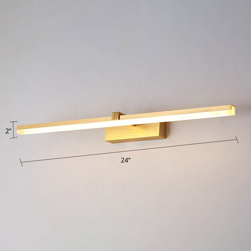 Gold Bathroom Lamp LED Modern Design | Bowlift