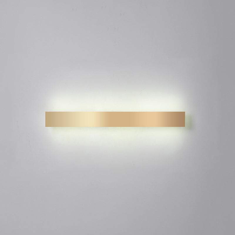 BowLift | Aluminium Beam-Shaped Flush Wall Sconce Minimalist Gold-Plated LED Wall Lamp for Living Room