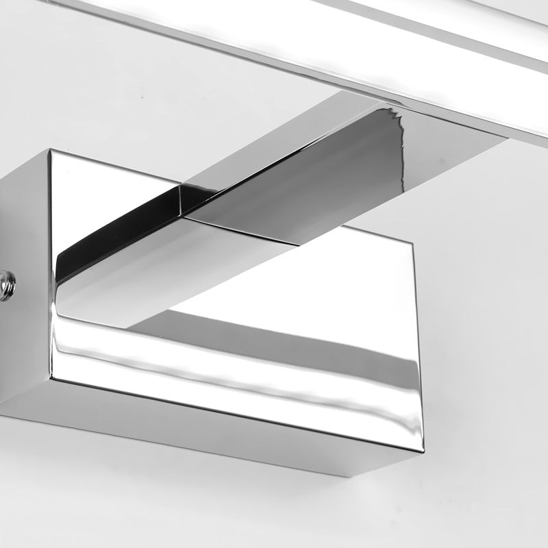 BowLift | Modern Linear Wall Lamp Stainless Steel LED Bathroom Lighting in Nickel