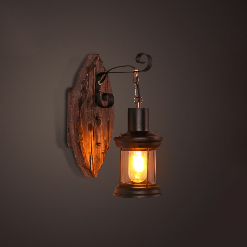 BowLift | Nautical Geometric Wall Lamp Wooden Wall Mount Lighting for Living Room