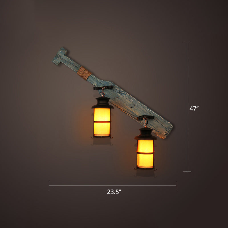 BowLift | Nautical Geometric Wall Lamp Wooden Wall Mount Lighting for Living Room