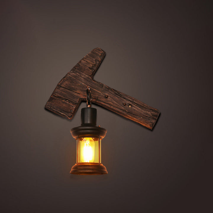BowLift | Nautical Geometric Wall Lamp Wooden Wall Mount Lighting for Living Room