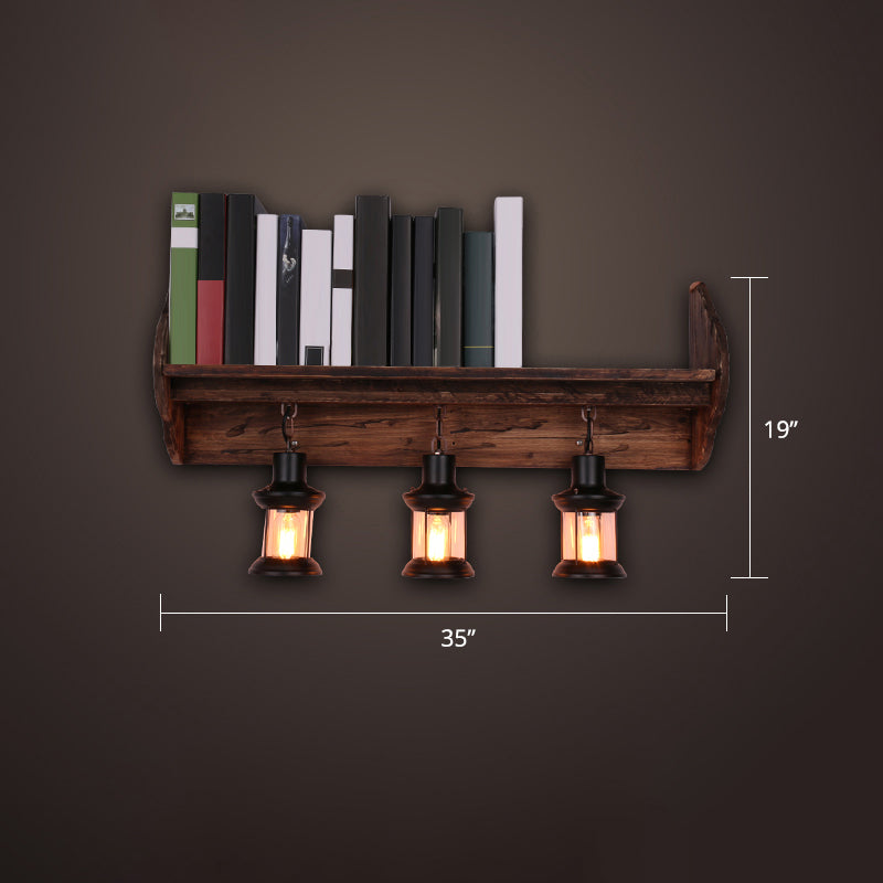 BowLift | Nautical Geometric Wall Lamp Wooden Wall Mount Lighting for Living Room