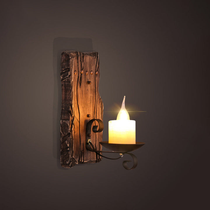 BowLift | Nautical Geometric Wall Lamp Wooden Wall Mount Lighting for Living Room