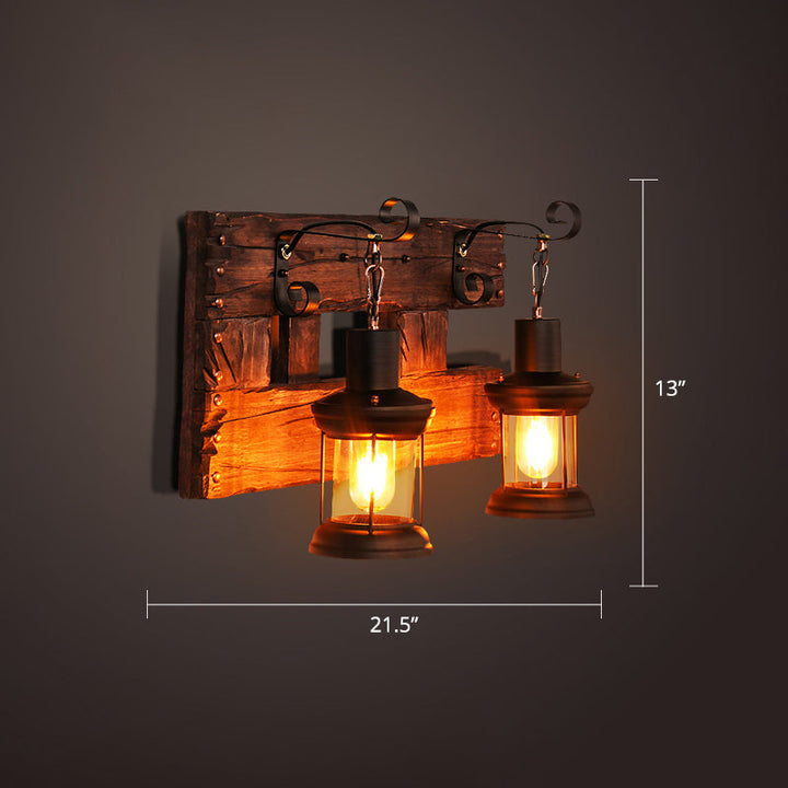 BowLift | Nautical Geometric Wall Lamp Wooden Wall Mount Lighting for Living Room