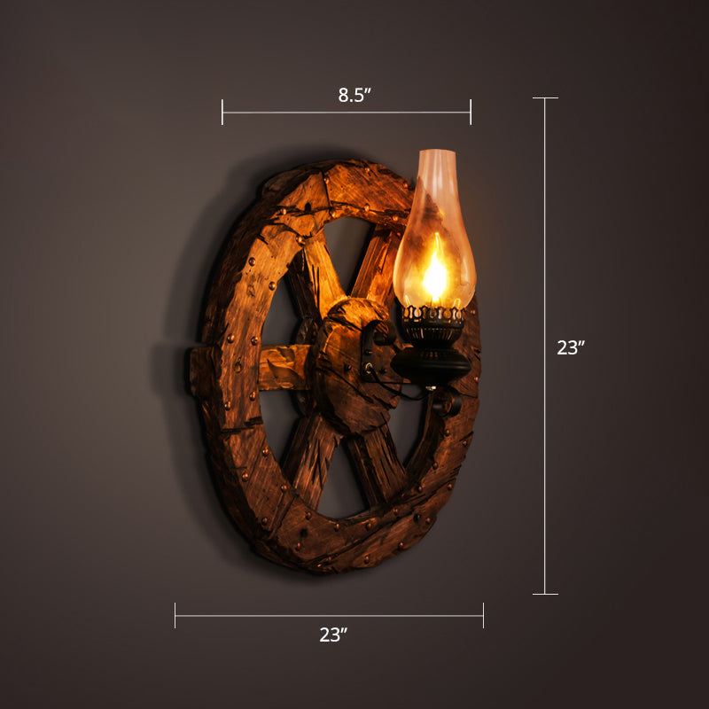 BowLift | Nautical Geometric Wall Lamp Wooden Wall Mount Lighting for Living Room