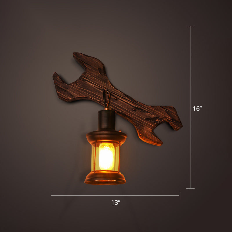 BowLift | Nautical Geometric Wall Lamp Wooden Wall Mount Lighting for Living Room