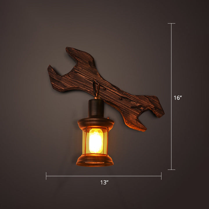 BowLift | Nautical Geometric Wall Lamp Wooden Wall Mount Lighting for Living Room