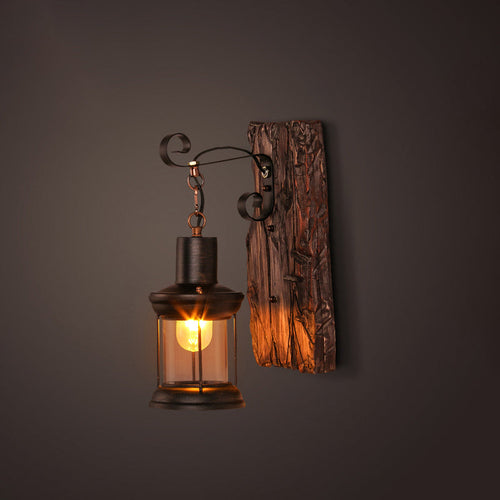 BowLift | Nautical Geometric Wall Lamp Wooden Wall Mount Lighting for Living Room