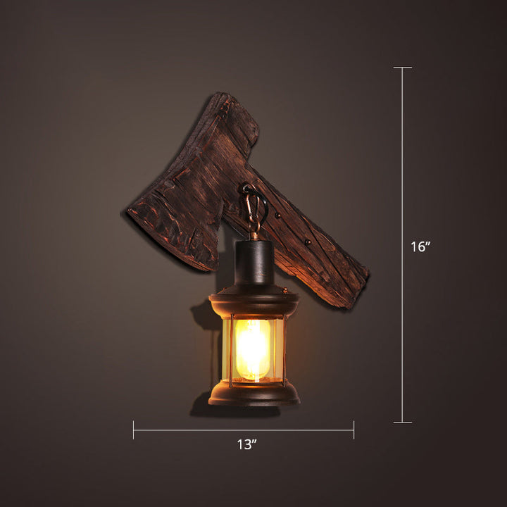 BowLift | Nautical Geometric Wall Lamp Wooden Wall Mount Lighting for Living Room