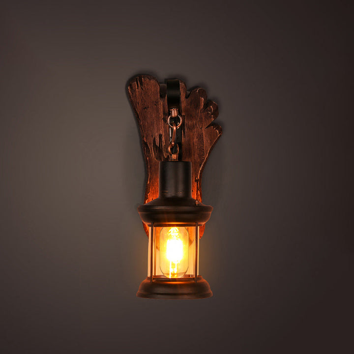 BowLift | Nautical Geometric Wall Lamp Wooden Wall Mount Lighting for Living Room