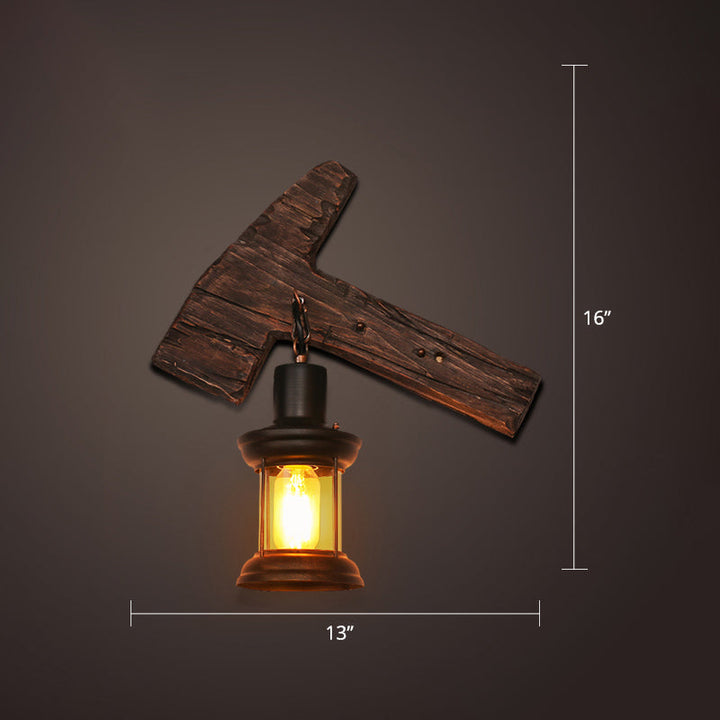 BowLift | Nautical Geometric Wall Lamp Wooden Wall Mount Lighting for Living Room