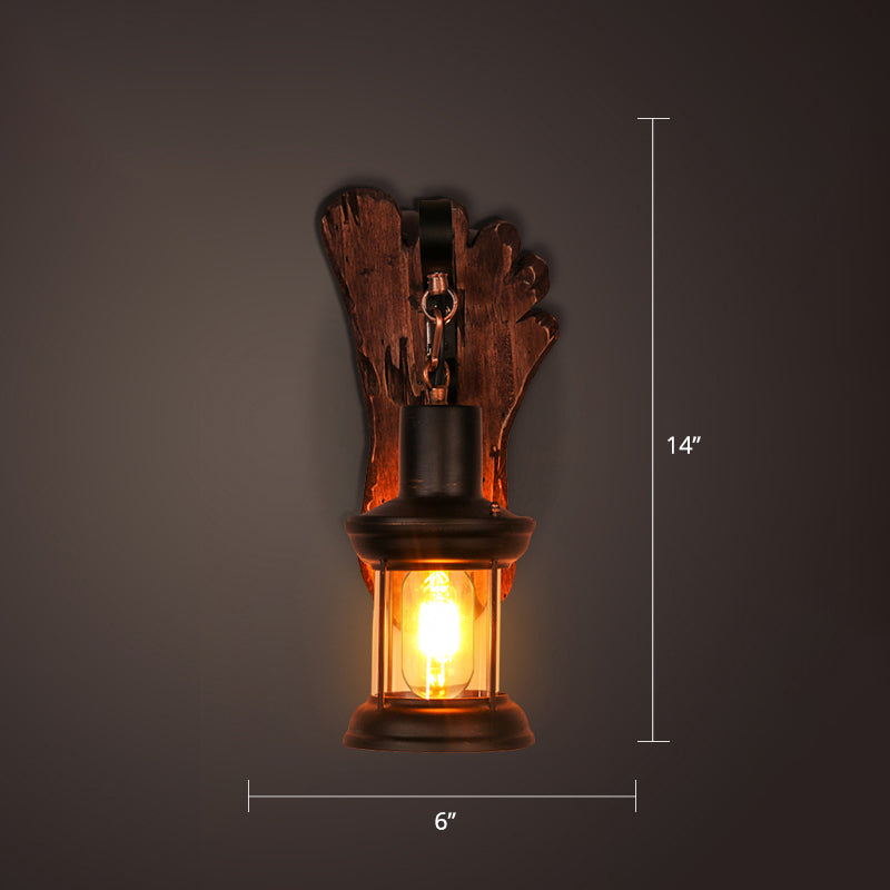 BowLift | Nautical Geometric Wall Lamp Wooden Wall Mount Lighting for Living Room