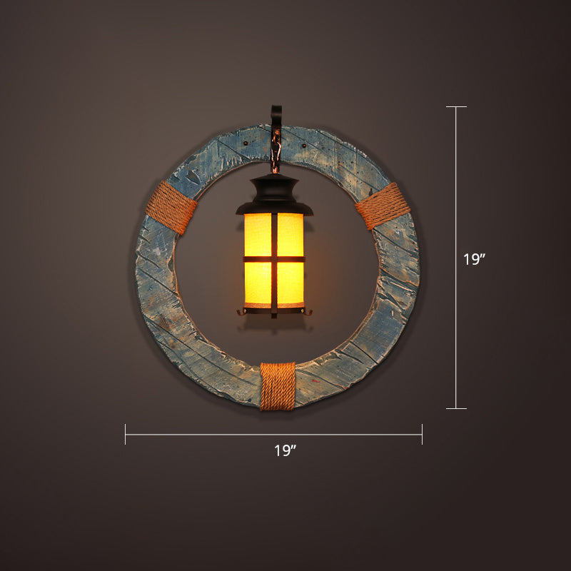 BowLift | Nautical Geometric Wall Lamp Wooden Wall Mount Lighting for Living Room