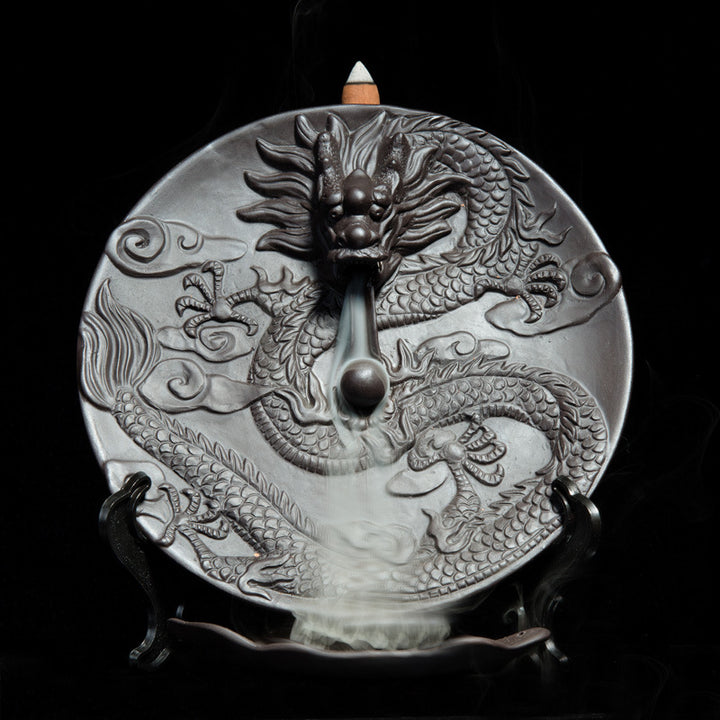 Dragon-Themed Ceramics Incense Holder