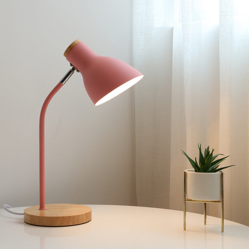 BowLift | Flashlight-shaped swivel table lamp Macaron Metal 1-light night lamp for children's room