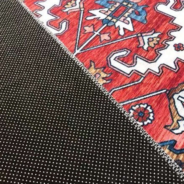 BowLift | Multi Color Living Room Rug Persian Geometric Printed Indoor Rug Cotton Blend Non-Slip Easy Maintenance Area Rug