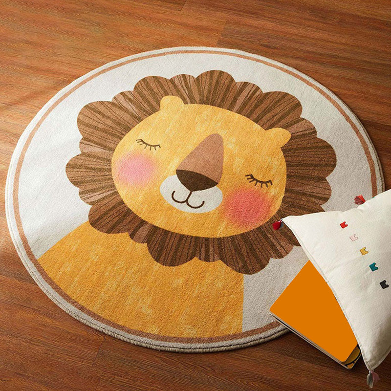 BowLift | Multicolored Cartoon Pattern Rug Superfiber Casual Area Rug Non-Slip Pet-Friendly Easy Care Indoor Rug for Kids