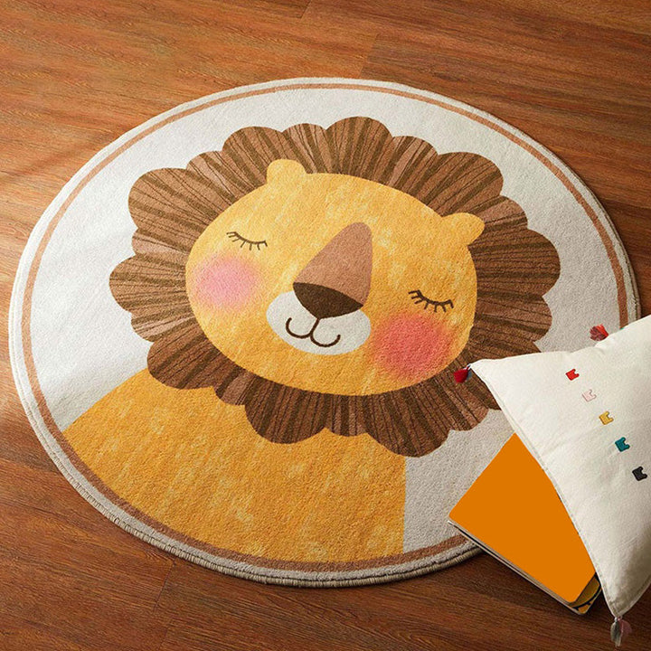 BowLift | Multicolored Cartoon Pattern Rug Superfiber Casual Area Rug Non-Slip Pet-Friendly Easy Care Indoor Rug for Kids