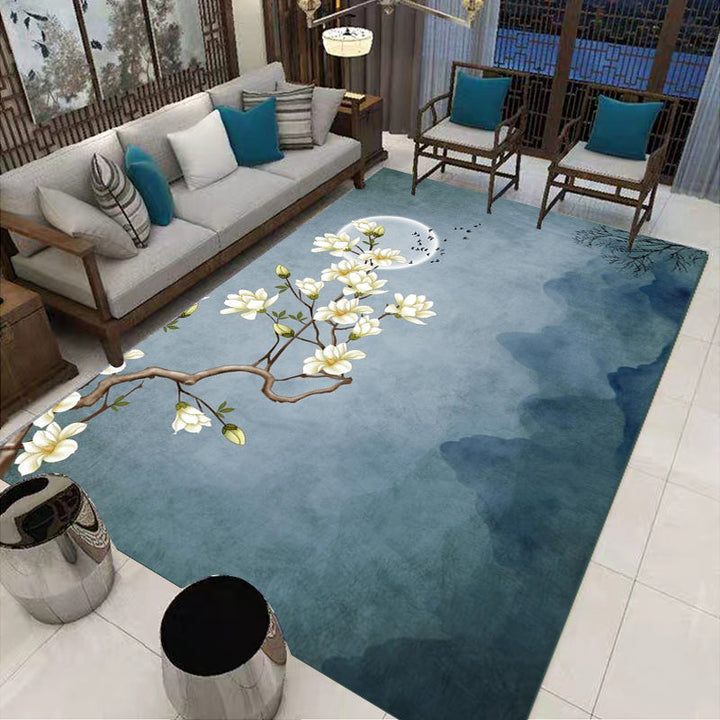 BowLift | Multi-Colored Oriental Carpet Cotton Blend Patterned Area Rug Non-Slip Back Pet-Friendly Indoor Diamond Carpet for the Living Room