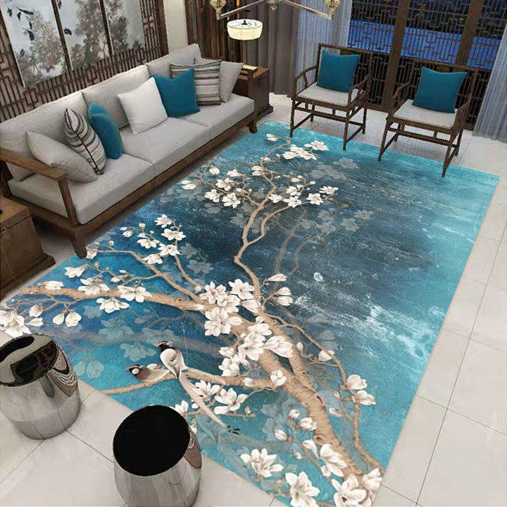 BowLift | Multi-Colored Oriental Carpet Cotton Blend Patterned Area Rug Non-Slip Back Pet-Friendly Indoor Diamond Carpet for the Living Room