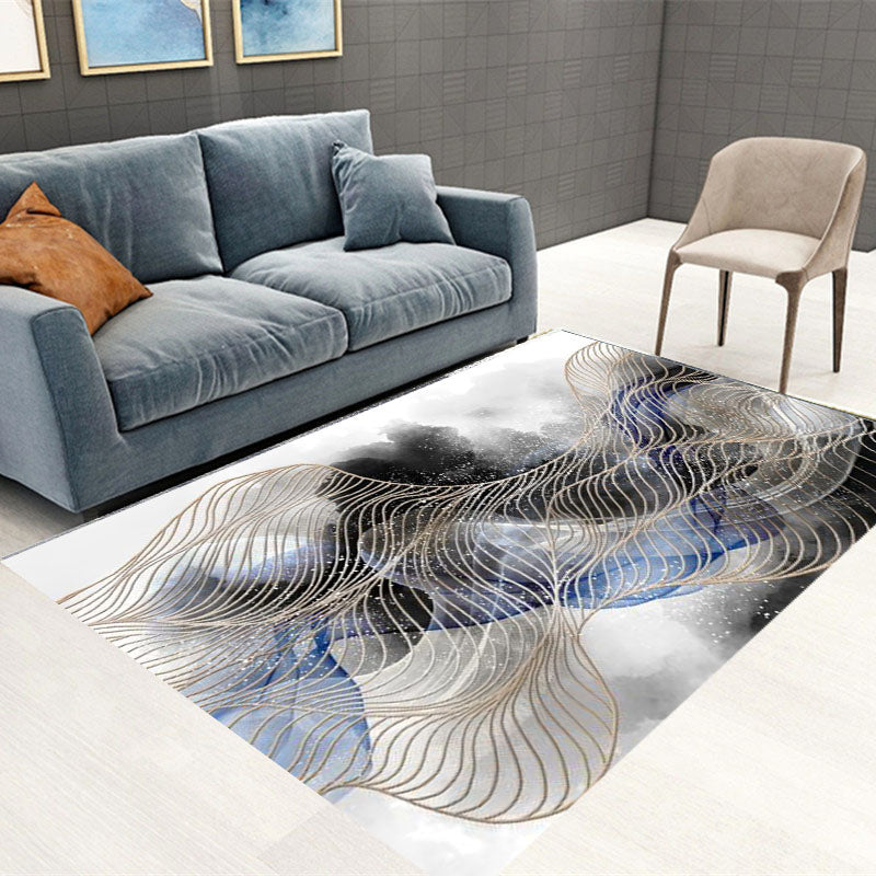 BowLift | Novelty Living Room Rug Multicolored Patterned Area Rug Non-Slip Backing Pet-Friendly Washable Indoor Rug