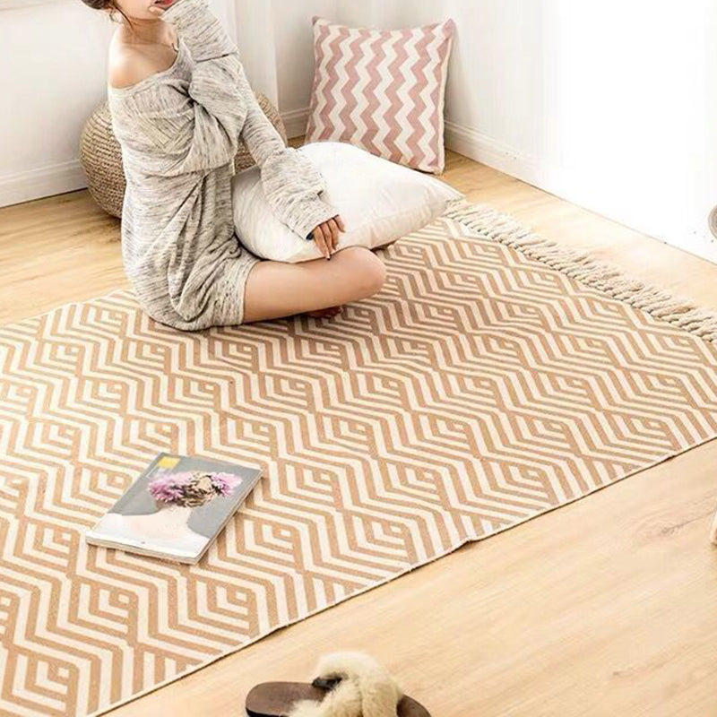 BowLift | Multicolored Bedroom Rug Western Geometric Printed Area Rug Cotton Easy Care Pet Friendly Indoor Rug