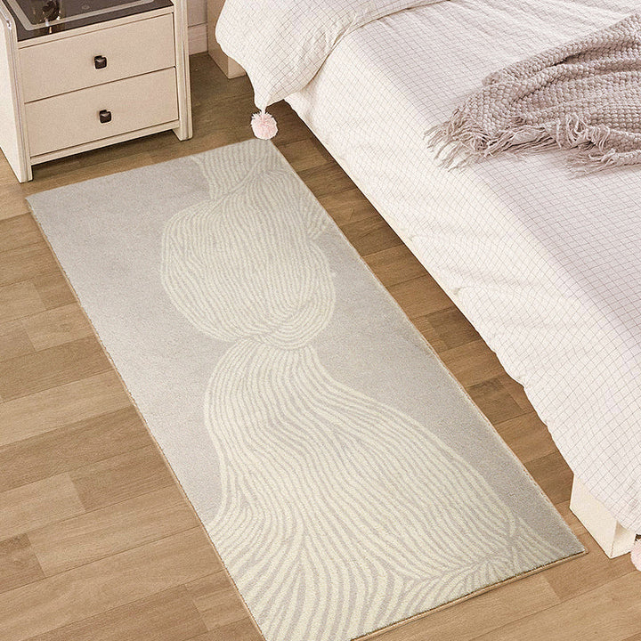 BowLift | Simplicity Striped Printed Rug Multi-Color Superfiber Area Rug Non-Slip Stain-Resistant Easy Care Indoor Rug for Home