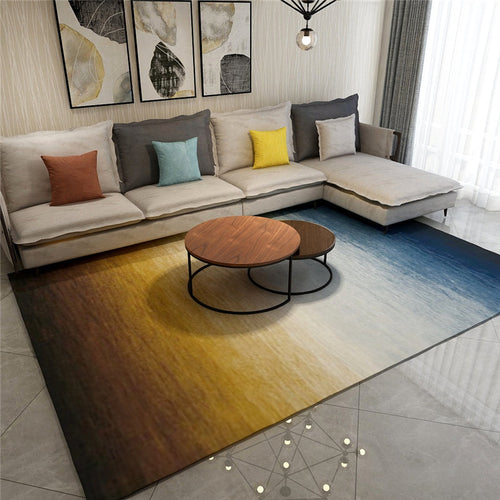 Scandinavian living room rug Multicolored checkered pattern Printed rug Polyester Non-slip Pet-friendly rug | Bowlift
