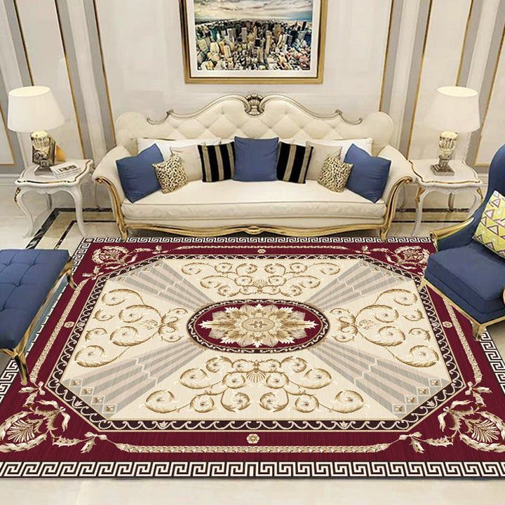 BowLift | Multicolor Modern Rug Polyester Floral Print Area Rug Non-Slip Backing Stain Resistant Indoor Rug for the Living Room